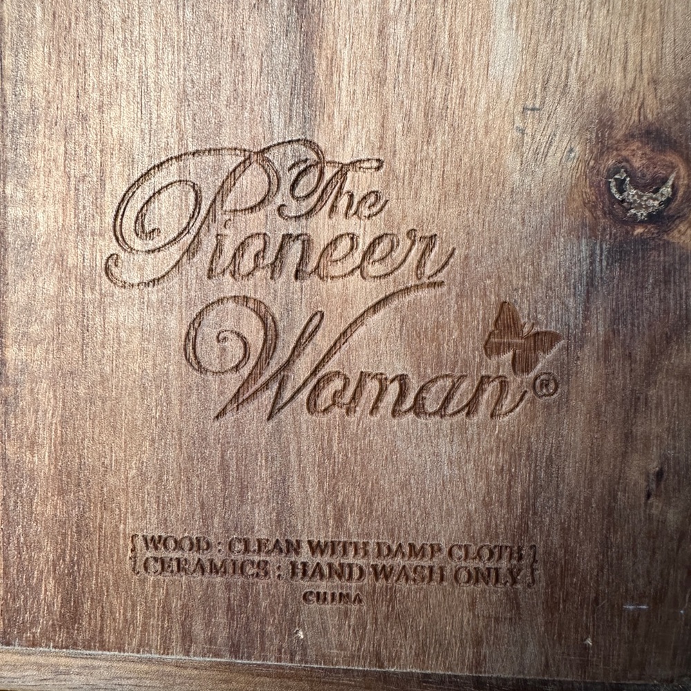 Pioneer Woman Flea Market Floral 6-Drawer Ceramic Spice & Tea Box Organizer Wood - Picture 9 of 10